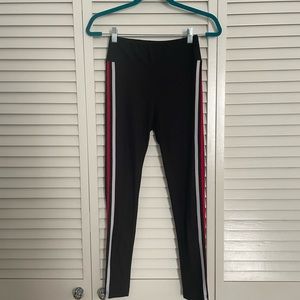 Small No Boundaries striped leggings